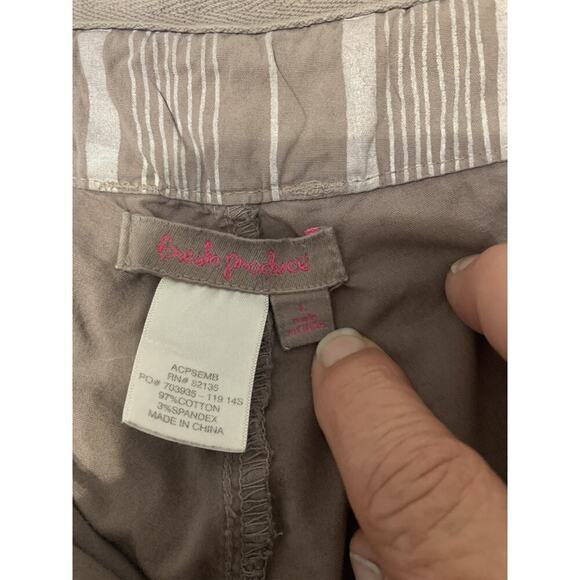 Fresh Produce Womens Brown Capri Cargo Hiking Outdoors Pants Sz Large Gorpcore - Picture 10 of 12